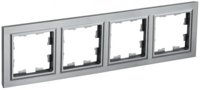 IEK Brite Base Сталь Рамка 4-ая