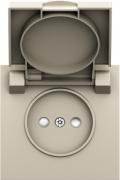 Donel S08 Слоновая Кость Накладка Розетки б/з со шторками с крышкой IP44