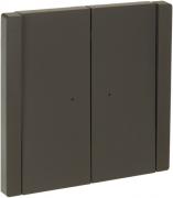 IEK Fortepiano Серый Выключатель 2-клавишный с подсветкой