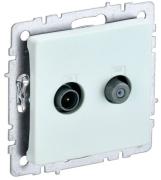 IEK Brite Base Жемчуг Розетка TV+SAT (телевизионная-TV, спутниковая-SAT)