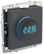 IEK Brite Base Маренго Регулятор теплого пола с датчиком 16A, 3500 Вт, датчик t° пола (внешний)