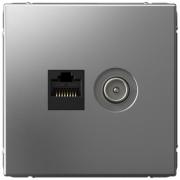 ArtGallery Сталь Розетка TV+RJ45