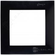 РамкаSimon 15, 1 пост, цвет - черный глянец, пластмасса