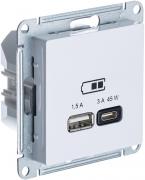 Atlas Design Белый Розетка USB A+С 45 Вт, с быстрой зарядкой