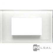 Рамка (итальянский стандарт)
Zenit,  4 модуля,   цвет - белое стекло,  стекло