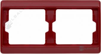 РамкaArsys, 2 поста, цвет - красный глянцевый, пластмасса