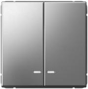 ArtGallery Сталь Выключатель 2-кл с подсветкой