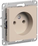 Atlas Design Песочный Розетка б/з без шторок, винтовой зажим