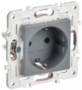 IEK Skandy Серый Розетка с/з+USB тип С 18Вт с быстрой зарядкой, (USB type-C 5V, USB type-A 5V, 3,1 А)