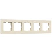 Рамка
Slab,  5 постов,   цвет - айвори матовый,  пластмасса