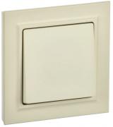 IEK Brite Base Бежевый Выключатель 1-клавишный в сборе