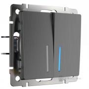 Переключатель
Alumax,  Split,  Slab,  Senso,  Baguette,  Acrylic,  Platinum,  Elite,  Snabb,  Stream,  Flock,  Stark,  Fiore,  Favorit,  Diamant,  Aluminium,  Antik,  Metallic,  двухклавишный,  с подсветкой,   цвет - графит рифленый