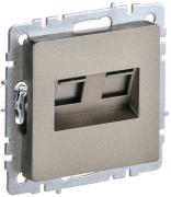 IEK Brite Base Шампань Розетка 2-ая Телефон + Компьютер (RJ11 + RJ45)