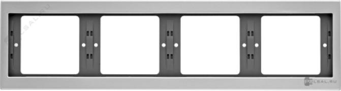 Рамкa
K.5,  4 поста,   цвет - алюминий,  металл