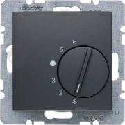 Терморегулятор 10А, ПК-контакт, 230В
B.3,  B.7,  поворотный,  датчик t° воздуха (встроенный),  без таймера,   цвет - антрацит матовый