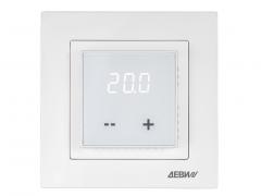 Деви Room Белый Терморегулятор 16А, НО-контакт, сенсорный, датчик t° пола (внешний), без таймера