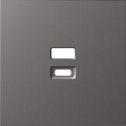 Накладка для розетки USB
S08,  USB type-C 5V,  USB type-A 5V,  двойная,   цвет - титан матовый