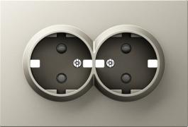 Donel A07 Матовый Кашемир Накладка Розетки 2-ая с/з со шторками