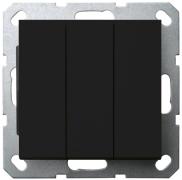 Jasmart G Черный матовый Выключатель 3-кл