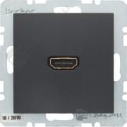 Розетка HDMI с прямым гнездом
B.3,  B.7,   цвет - антрацит матовый