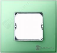 РамкаSimon 27 neos, 1 пост, цвет - изумрудный, пластмасса