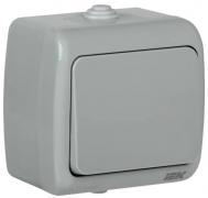 IEK Aquatic Серый Выключатель 1-клавишный для открытой установки IP54