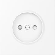 Donel S08 Белый глянцевый Накладка Розетки б/з со шторками