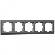 Рамкa
Stark,  5 постов,   цвет - графит матовый,  пластмасса