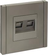 IEK Fortepiano Сталь Розетка Компьютерная 2-ая RJ45 Cat.6e