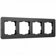 Рамкa
Platinum,  4 поста,   цвет - черный,  металл