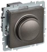 IEK Brite Base Темная Бронза Светорегулятор (диммер) поворотно-нажимной 10-600 Вт/ВА, для LED 3-150 Вт/ВА с возможностью управления с 2-х мест