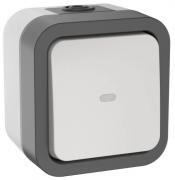 IEK Tors Белый Переключатель 1-клавишный с подсветкой