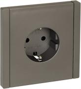 IEK Fortepiano Сталь Розетка с/з, винтовые клеммы