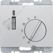 Терморегулятор 10А, НЗ-контакт, 24В
K.5,  поворотный,  датчик t° воздуха (встроенный),  без таймера,   цвет - нержавеющая сталь