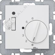 Терморегулятор 10А, НЗ-контакт, 24В
S.1,  B.3,  B.7,  поворотный,  датчик t° воздуха (встроенный),  без таймера,   цвет - белый матовый