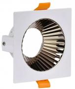 IEK  IEK Lighting Белый/Шоколад Светильник встраиваемый поворотный цоколь - GU10, мощность-11 Вт