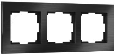 Рамкa
Aluminium,  3 поста,   цвет - черный,  металл