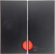 Клавиши с красной линзой
B.3,  B.7,  двухклавишный,  с подсветкой,   цвет - антрацит матовый