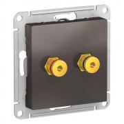 Atlas Design Мокко Аудио Розетка двойная