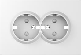 Donel S08 Матовый Белый Накладка Розетки 2-ая c/з со шторками