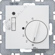 Терморегулятор 10А, НЗ-контакт, 24В
S.1,  поворотный,  датчик t° воздуха (встроенный),  без таймера,   цвет - белый глянцевый