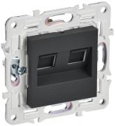 IEK Skandy Графит Розетка Компьютерная 2-ая RJ45 Cat.6e