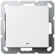 Jasmart G Белый глянцевый Выключатель 1-кл с подсветкой