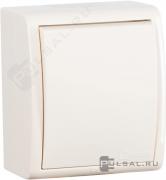 ВыключательSimon 15 Aqua, одноклавишный, с подсветкой, цвет - слоновая кость