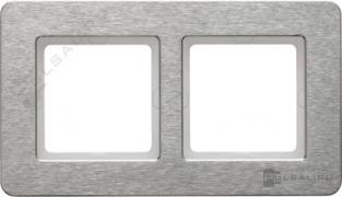 Рамкa
Q.7,  2 поста,   цвет - нержавеющая сталь,  металл