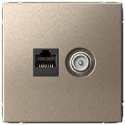 ArtGallery Шампань Розетка TV+RJ45