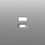 Накладка для розетки USB
S08,  USB type-C 5V,  USB type-A 5V,  двойная,   цвет - серый графит