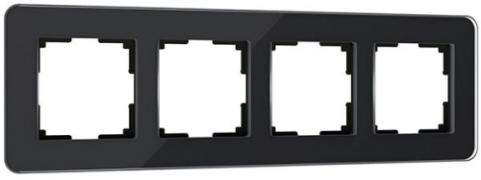 Рамкa
Elite,  4 поста,   цвет - черный,  стекло