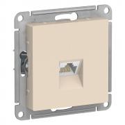 Atlas Design Бежевый Розетка компьютерная 1-ая RJ45, кат.6a (FTP)