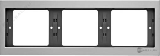 Рамкa
K.5,  3 поста,   цвет - алюминий,  металл